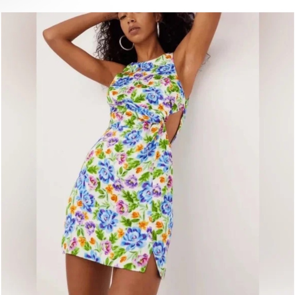 For Love & Lemons Lucy Mini Dress Floral Cutout | Size s